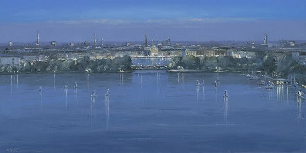 Blick auf Hamburg / 24-Std.-Regatta