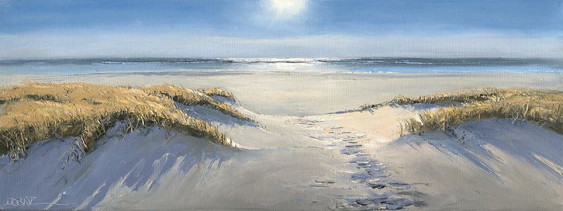 Strandzugang im Gegenlicht