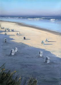 Strandkörbe vor dem roten Kliff / Sylt -VERKAUFT-