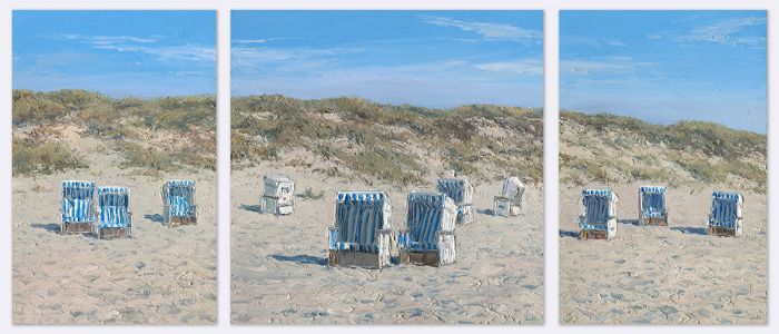 Triptychon Strandkörbe