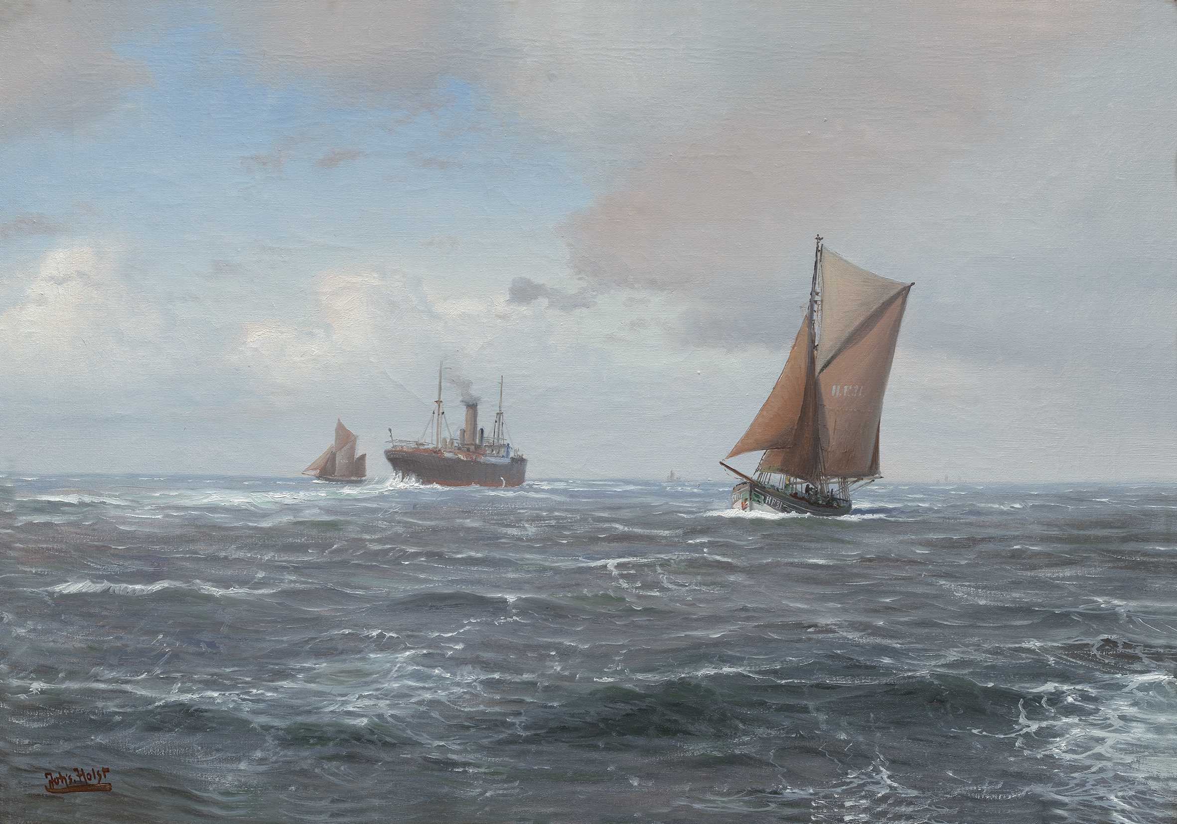 Johannes Holst: H.F.31 auf der Elbe