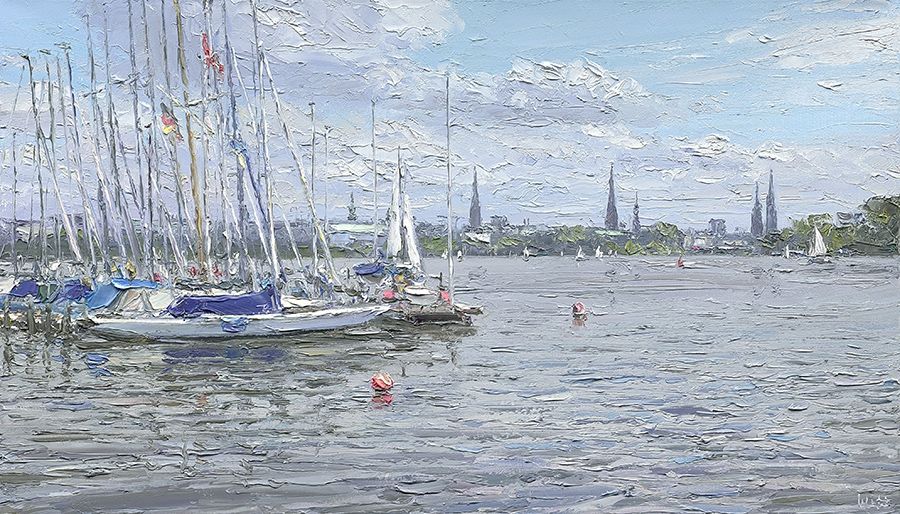 Jollen an der Außenalster