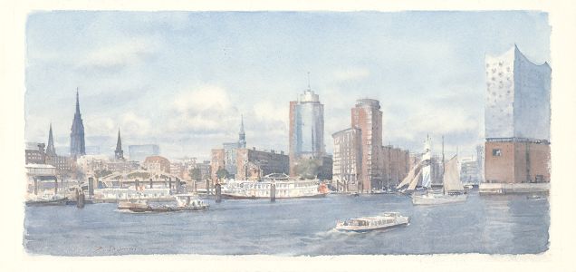 Speicherstadt von der Elbe aus